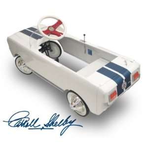  1965 GT 350 Shelby Pedal Car   White with Blue Stripes 
