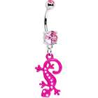   moveable lizard belly ring black titanium moveable lizard belly ring