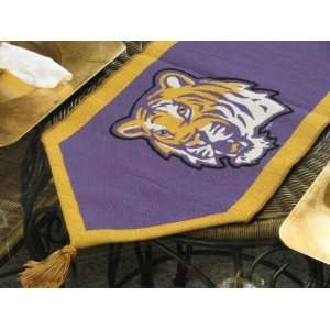  Woven Tapestry LSU Mike the Tiger Wall Banner Table Runner 
