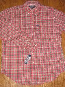 Mens L/S Red Striped Oxford Shirt ~ NWT XL X LARGE  