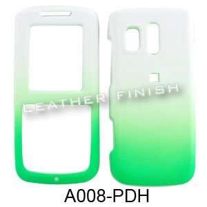 Straight Talk) Leather Finish Two Tone, White and Emerald Green Hard 