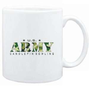  Mug White  US ARMY Candlepin Bowling / CAMOUFLAGE 