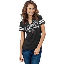 Oakland Raiders Womens Go For Two Short Sleeve T Shirt   