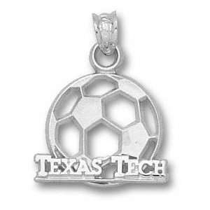 Texas Tech Red Raiders Sterling Silver 5/8 Soccer ball Pendant 