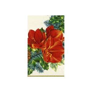  Amaryllis Wreath Christmas Party Guest Towels Kitchen 