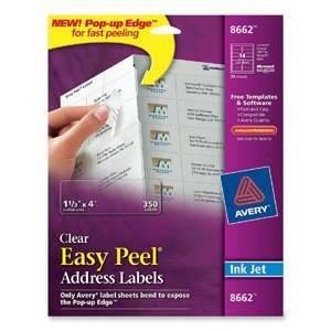  Avery 8662   Easy Peel Inkjet Mailing Labels, 1 1/3 x 4 