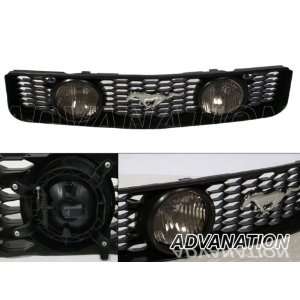 2008 2009 NEW Black Grille Grill with Smoke Lens Foglights Mustang V6 
