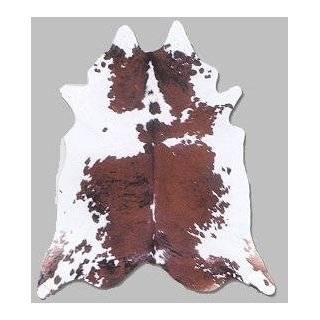 Large Tricolor Exotic Natural Cowhide   Black, White and Brown