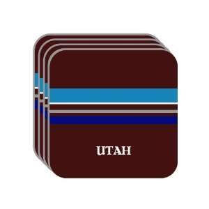   UTAH Set of 4 Mini Mousepad Coasters (blue design) 