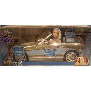 Barbie My Scene My Bling Bling Wheels Chrome Car with Silver Paint Job 