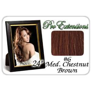   Chestnut Brown 100% Clip on in REMI Human Hair Extensions Beauty