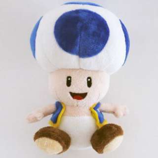 NINTENDO   Super Mario Plüsch Figur Wii Toad Blau  