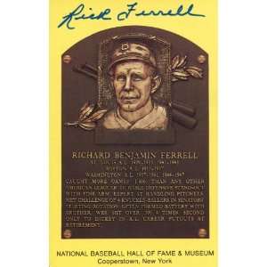   /Hand Signed Baseball Hall of Fame Plaque Postcard