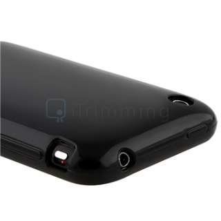 Black Gel Silicone Case Cover for Apple iPhone 3GS 3G S  