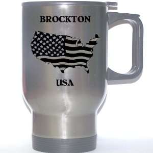  US Flag   Brockton, Massachusetts (MA) Stainless Steel Mug 
