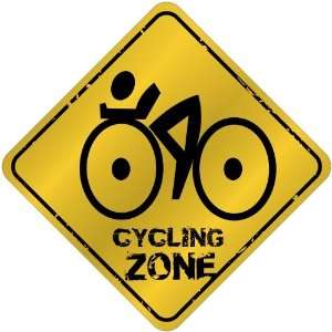 New  Cycling Zone  Crossing Sign Sports 