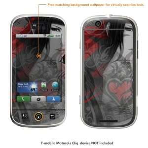  Protective Decal Skin Sticker for T mobile Motorola CLIQ 