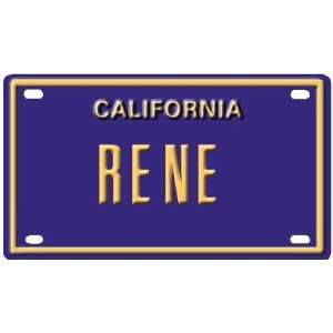  Rene Mini Personalized California License Plate 