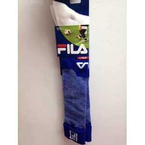  Fila Swift Dry Soccer Sock Size 6 8 (Blue) Sports 