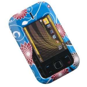 Crystal Hard BLUE Cover with DAISY FLOWERS Design Case for Nokia Surge 