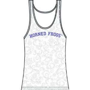   Horned Frogs Ladies Swirl Tank Top (Small)