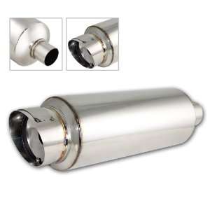 Universal 4.0 Slant Cut N1 Style Tip Stainless Steel Muffler with 2 