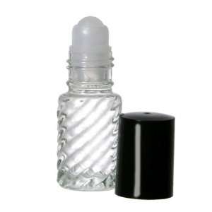  Mini Roll on Refillable Glass Perfume Bottle Swirl 1/8oz 