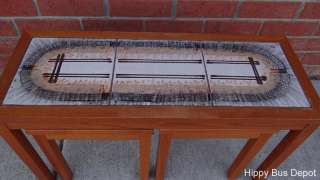 Mid Century Danish Modern Teak Wood Tile Nesting Tables Set of 3 