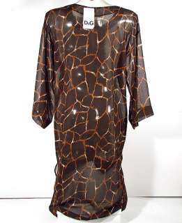 DOLCE & GABBANA Giraffe Kimono sommer Strand Kleid dress Animal 