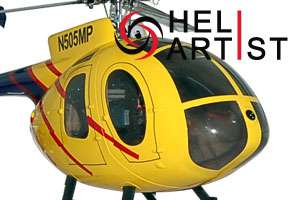 HeliArtist Hughes 500E V2 450 Size BODY HELICOPTER XMAS GIFT  