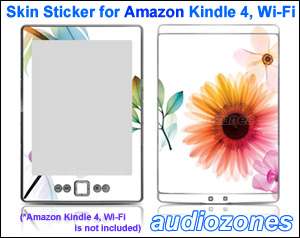 Vinyl Skin Sticker Decal Sunflower Sun Flower for  Kindle 4 Wi 