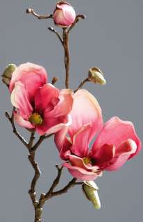 Magnolienzweig,Magnolie, Kunstblume, Seidenblume, rosa, 50 cm  