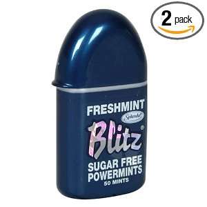 Blitz Power Mints, Sugar Free Freshmint, 12 50 Mints (Pack 