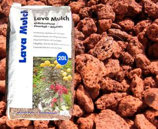 25Kg Lava Mulch Lavamulch Lavagranulat Lavastein Garten  