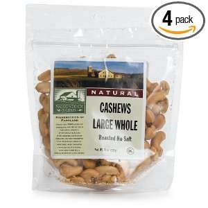 Woodstock Farms Cashews, Large Whole, Roasted, No Salt, 8 Ounce Bags 
