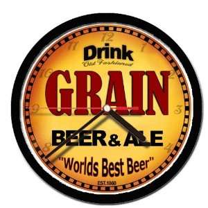 GRAIN beer and ale cerveza wall clock