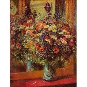   Bouquet in front of a Mirror, by Renoir PierreAuguste
