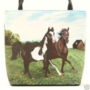 Mustang Horses Horse Bucket Purse Handbag Hand Bag Tote  