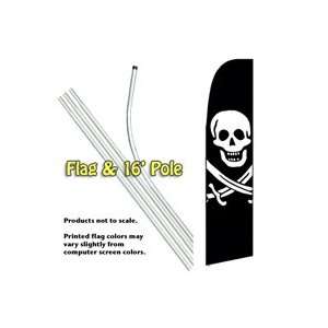  Jack Rackham Pirate Feather Banner Flag Kit (Flag & Pole 