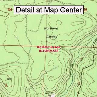 USGS Topographic Quadrangle Map   Big Butte Springs, Oregon (Folded 
