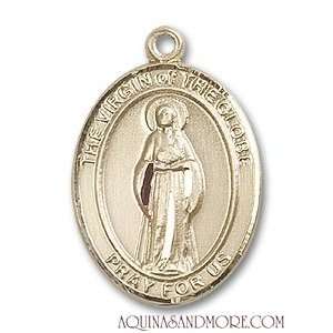  Virgin of the Globe Large 14kt Gold Medal Jewelry