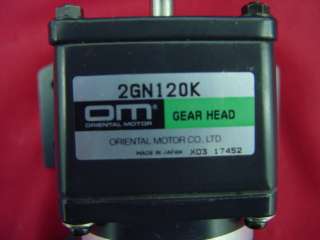 Oriental Motor Reversible & Gear Head 2RK6GN AW 2GN120K  
