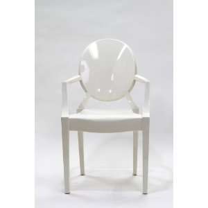  Casper Arm Chair in White Patio, Lawn & Garden