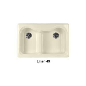   DROP IN DOUBLE BOWL KITCHEN SINK   4 HOLE 69 4 49