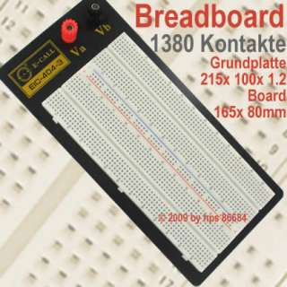 Breadboard Experimentierboard Steckboard 1380 Kontakte  