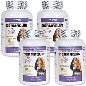  Dermaquin for Dogs Skin & Coat Supplement 400 Count Soft 