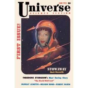 Universe Science Fiction Rocket Girl   Poster (12x18)  