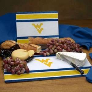 West Virginia Mountaineers NCAA Glass Cutting Board Set  