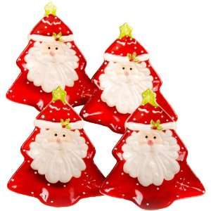  Laurie Gates I Love Santa Small Plate, Set of 4 Kitchen 