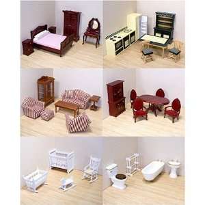  Melissa and Doug Victorian Dollhouse Furniture   Deluxe 6 